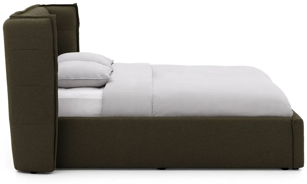 Goossens Gestoffeerd Bedframe Canon, 140 x 200 cm met storage, met 2x lattenbodem