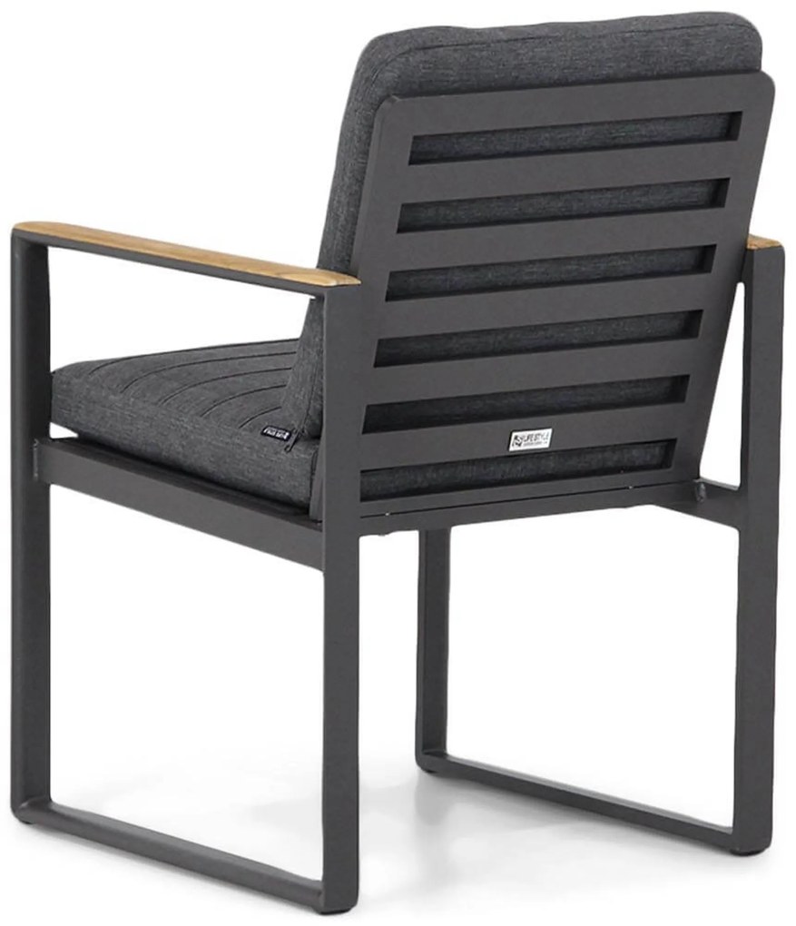 Tuinset Ronde Tuintafel 6 personen 150 cm Aluminium Grijs Santika Furniture Soray