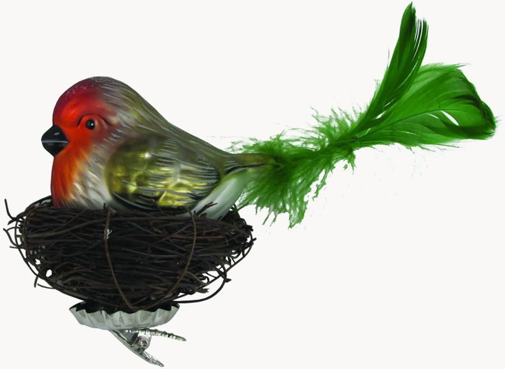 Handbeschilderde kerstboomhanger Bird