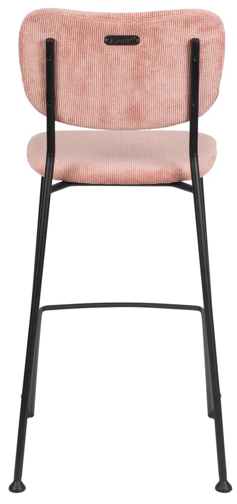 Zuiver Benson Lage Barkruk Stof Roze