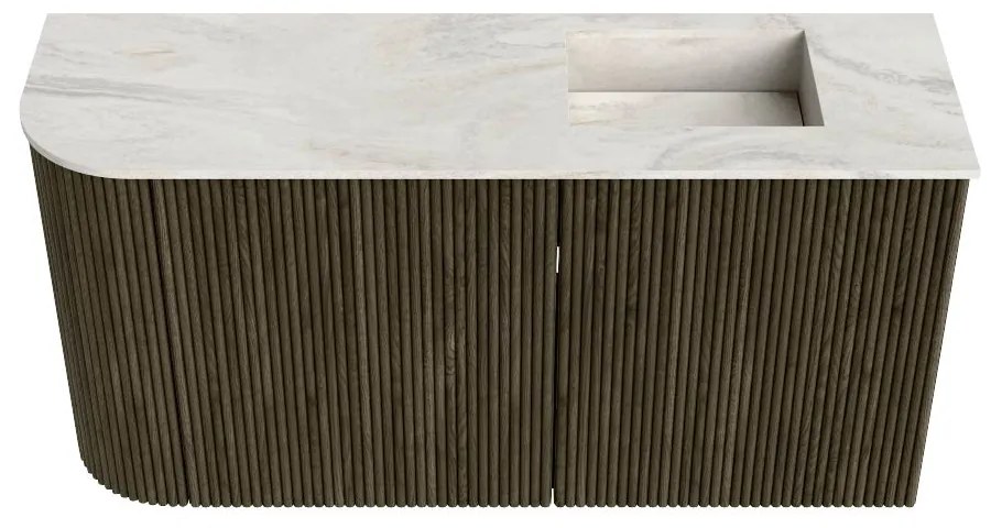 Mondiaz Joya DLux 80cm toiletmeubel ronding links shadow met wastafel faye rechts zonder kraangat ostra