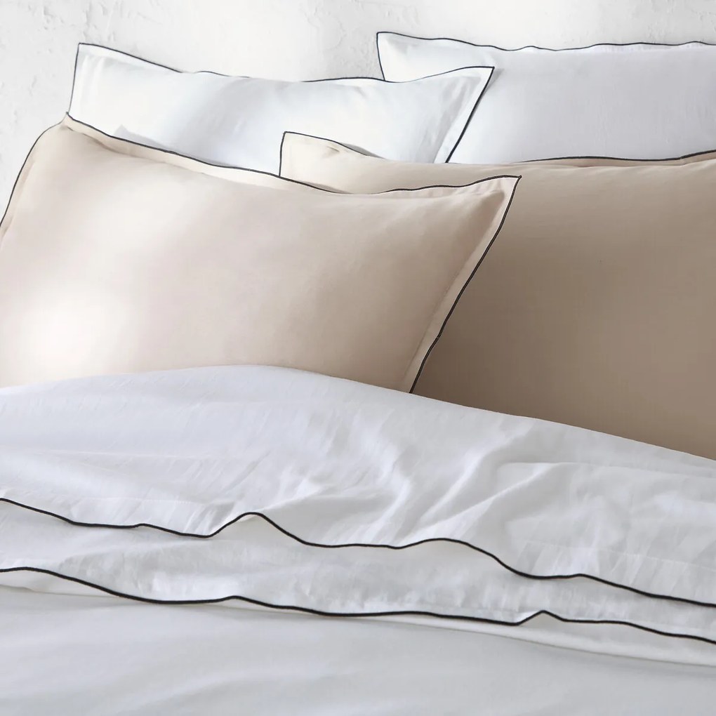 Kussensloop in gewassen katoensatijn van 118 draden, Victor uni