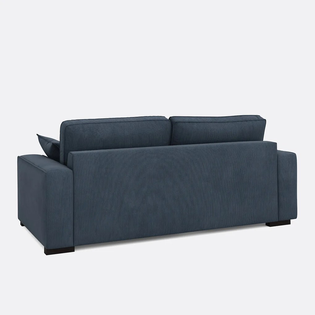 Slaapbank van fluweel, 2, 3 of 4 zits, Comfort Bultex®, Cecilia