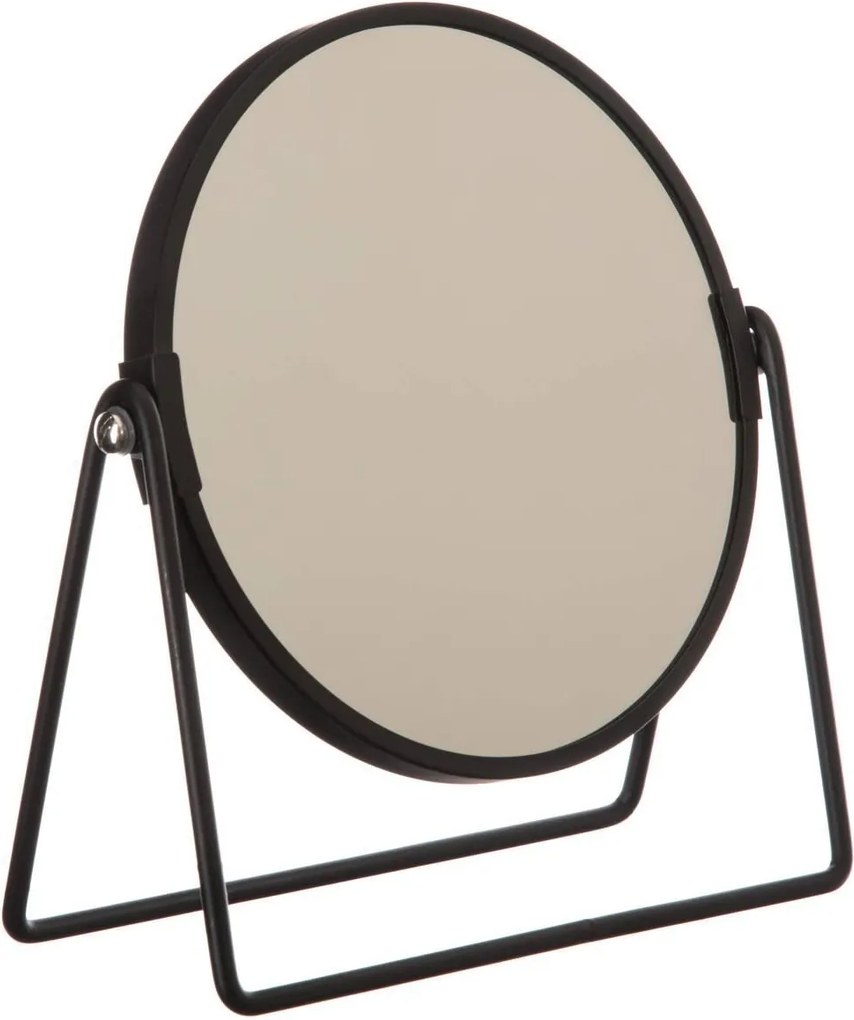 5Five Dubbele Make-up Spiegel – Zwart – Op voet – 180° draaibaar – Normaal + 3x vergrotend