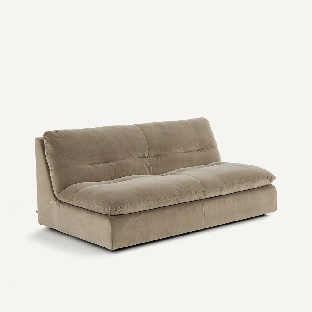 3-zits modulaire bank in stonewashed fluweel, GIULIANO