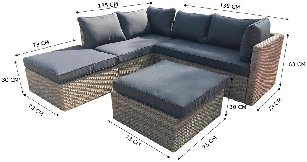 The Outsider Hoek Loungeset - Almadia - Wicker - The Outsider