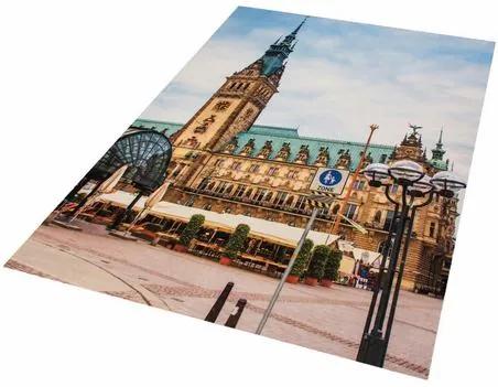 Vloerkleed, »Rathaus Hamburg«, HANSE HOME, rechthoekig, hoogte 6 mm, machinaal getuft
