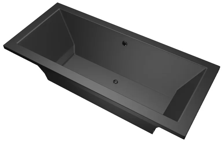 Xenz Society ligbad 200x90x50cm ebony mat zwart