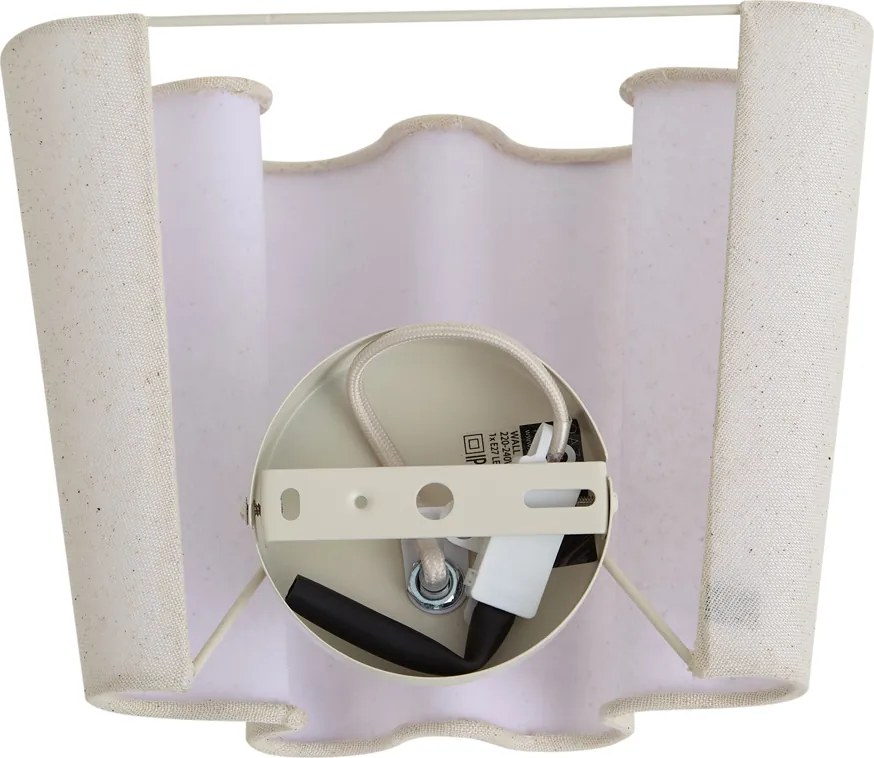 Japandi wandlamp beige met linnen 20cm - Oyster