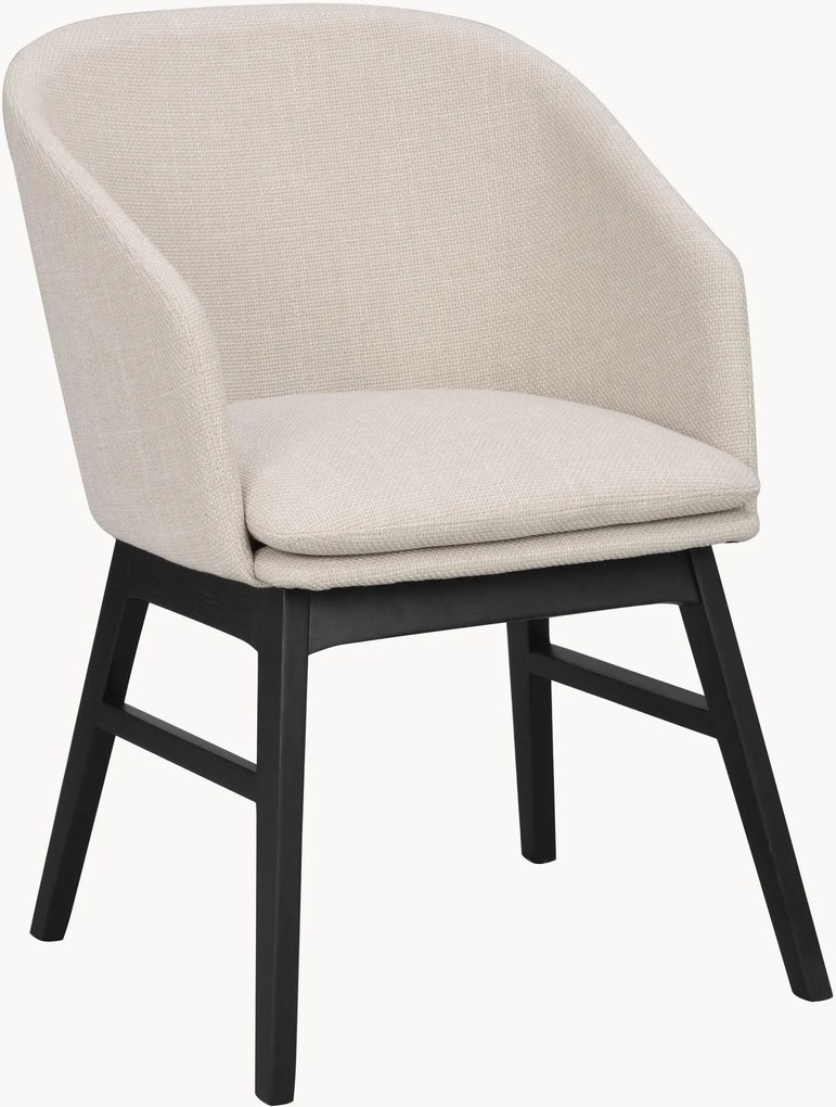 Gestoffeerde armstoelen Windham van eikenhout, 2 stuks