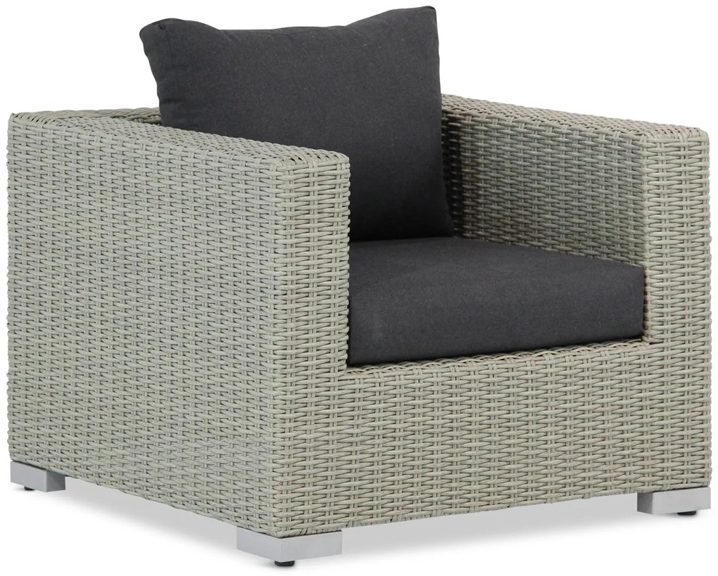 Stoel en Bank Loungeset 5 personen Wicker Grijs  Garden Collections Toronto/Zaga