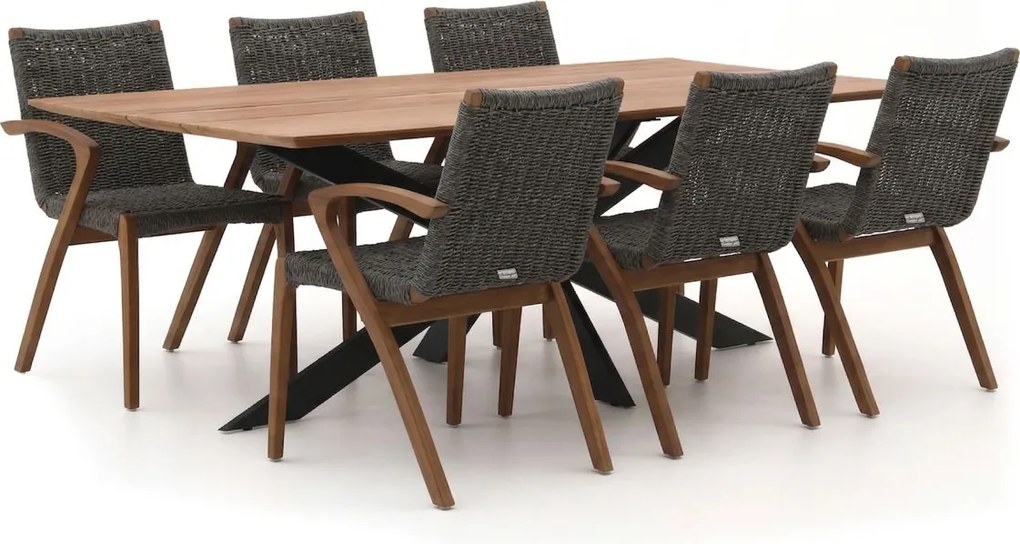 Diningset Bellagio  | 6 personen | Tuinset teakhout | 7-delig | Kees Smit Tuinmeubelen