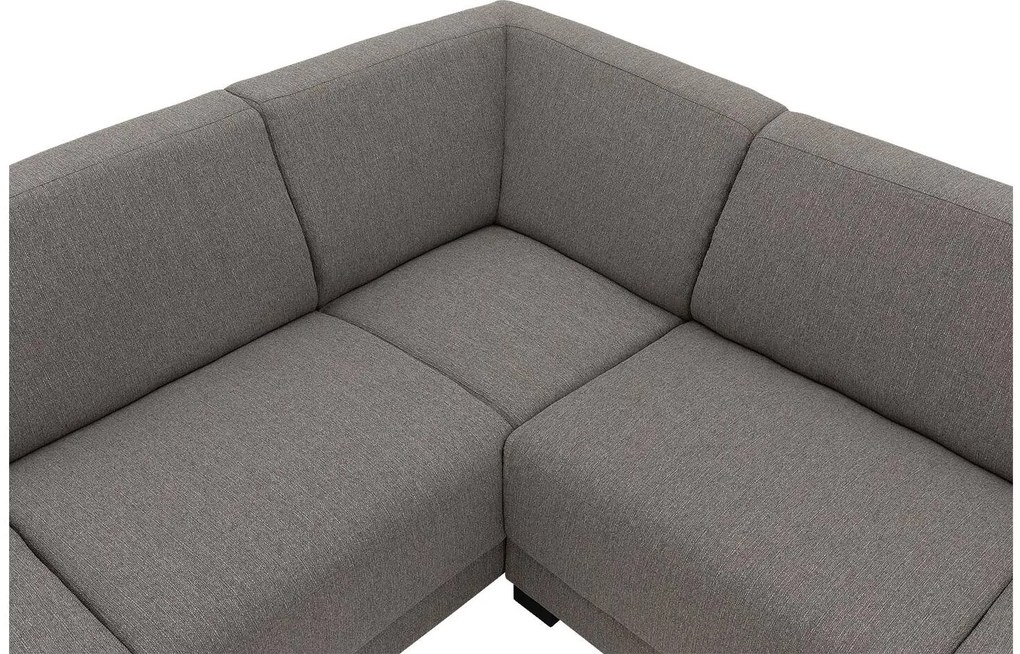 Goossens  My Style grijs, stof, 2,5-zits, stijlvol landelijk met ligelement links