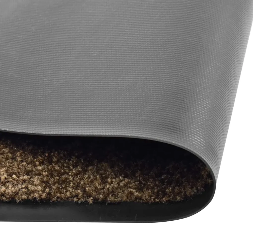 vidaXL Deurmat wasbaar 60x180 cm bruin
