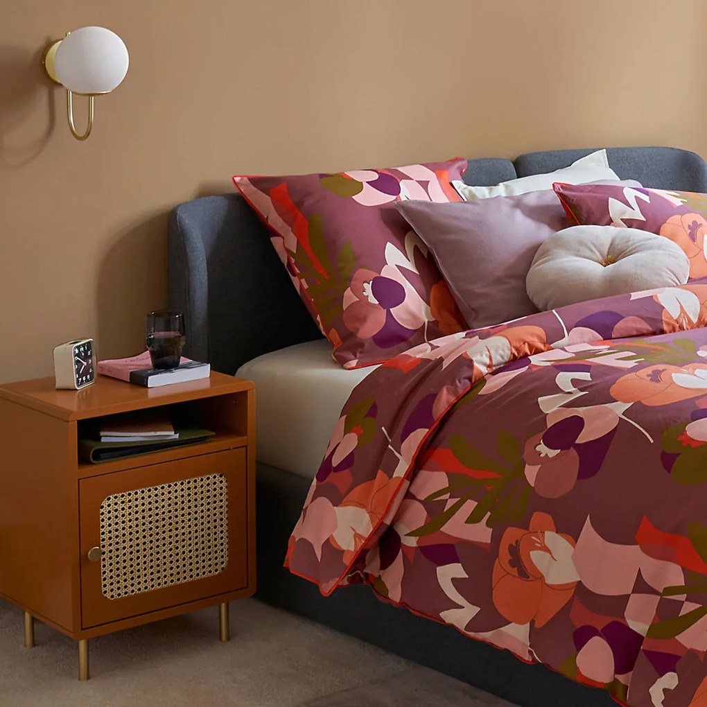 Nachtkastje, 1 deur met vlechtwerk Redpop