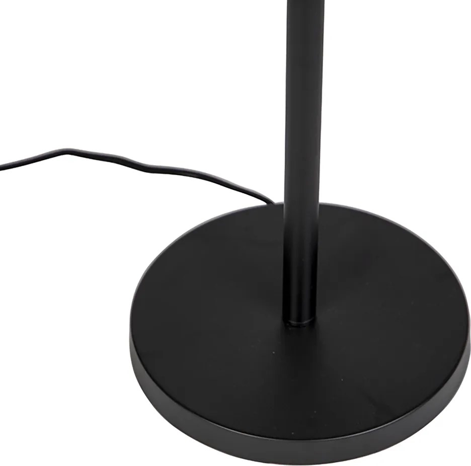 Vloerlamp zwart met kap licht bruin 50 cm - Simplo