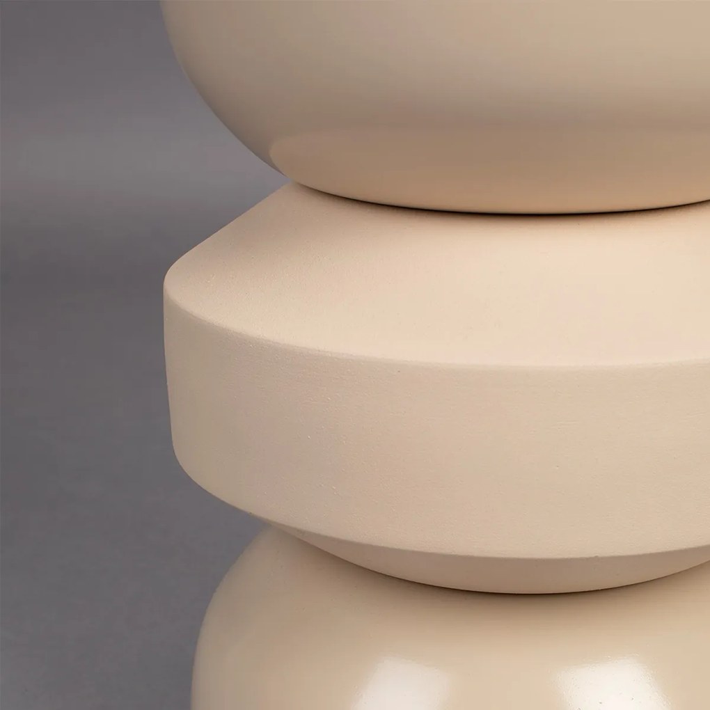 Dutchbone Apollo Beige Two-tone Bijzettafel Van Metaal - 29 X 29cm.