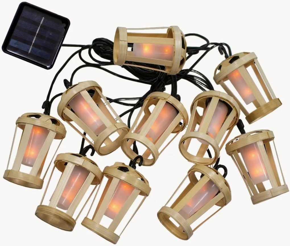 Bamboehouten solar LED-lichtketting Hiama
