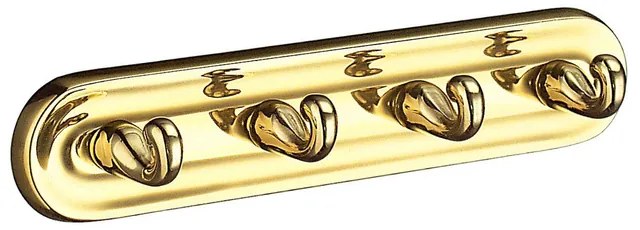 Smedbo Villa Handdoekhaak - 23x4cm - 4 haken - messing V259