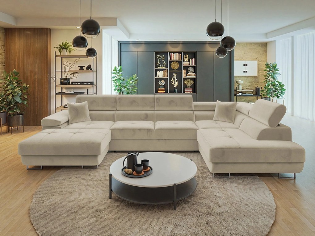 Hoekbank Comfivo Vinetum III, Aanwezig, Aanwezig, 346x203x70cm, 205 kg, Poten: Metaal, Kunststof