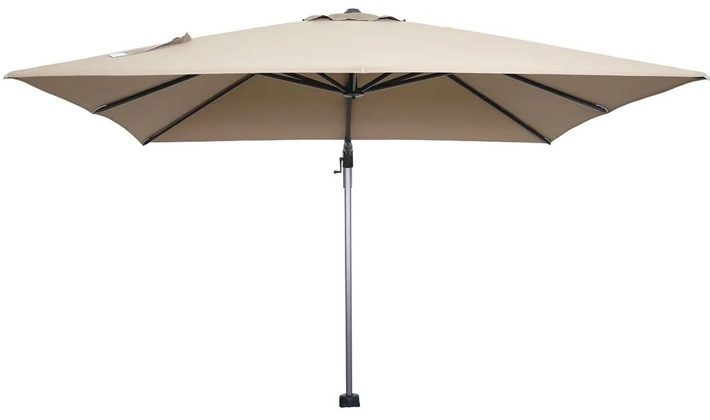 Garden Impressions Hawaii zweefparasol 300x300 cm - frame carbon black - doek taupe