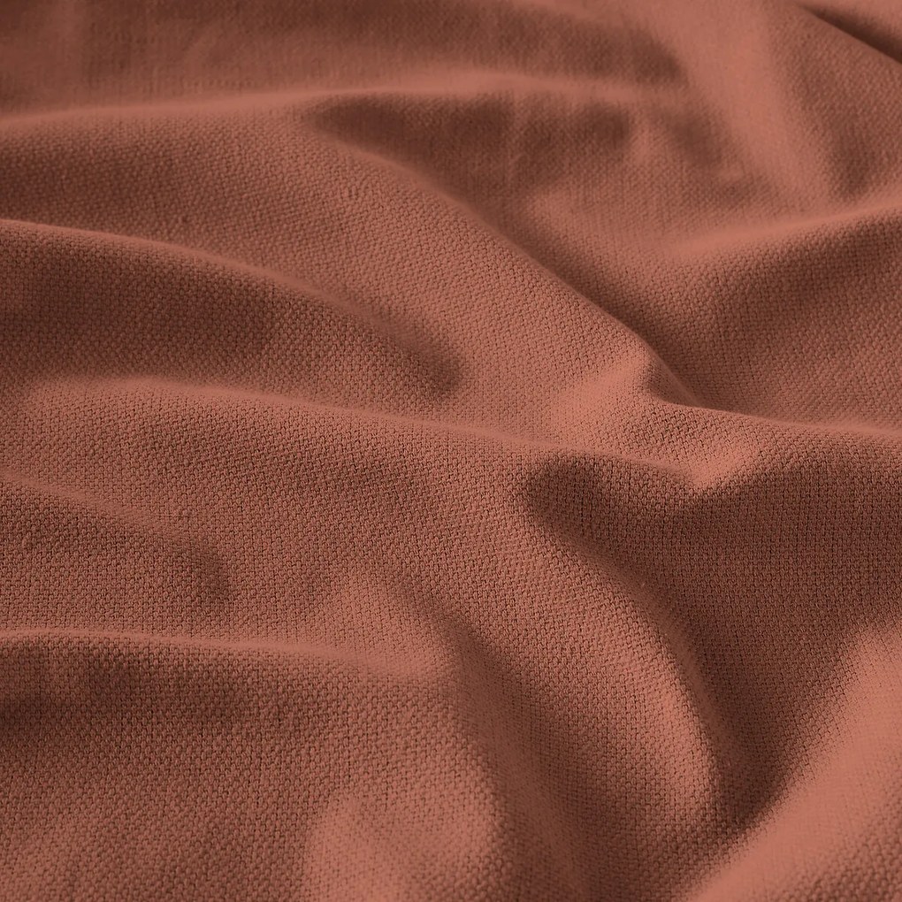 Effen oogjesgordijn van geweven katoenen Panama