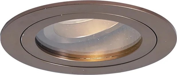Set van 6 moderne inbouwspots donker brons draai- en kantelbaar IP44 - Chuck