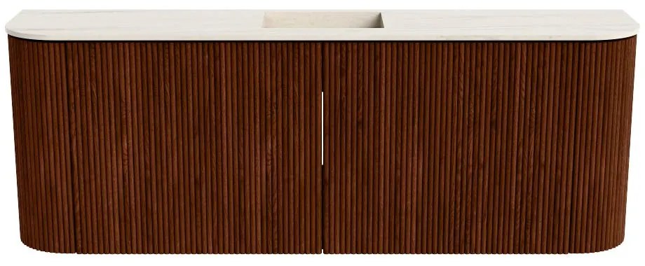 Mondiaz Joya DLux 115cm toiletmeubel ronding links/rechts ruby met wastafel faye midden zonder kraangat meli