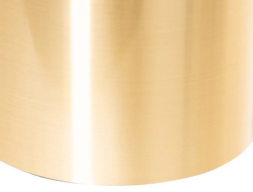 Smart vloerlamp met dimmer zwart met goud incl. Wifi A60 - Lofty Modern rond Binnenverlichting Lamp