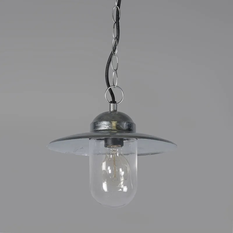 Industriële hanglamp zink IP44 - Munich