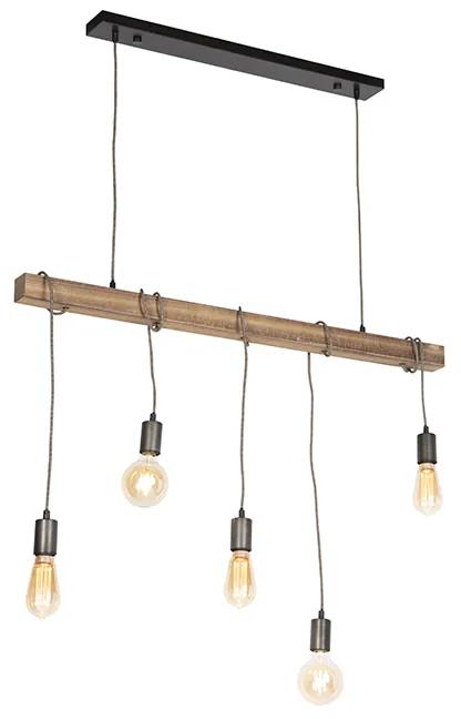 Eettafel / Eetkamer Industriele hanglamp zwart - Gallow Industriele / Industrie / Industrial E27 Binnenverlichting Lamp