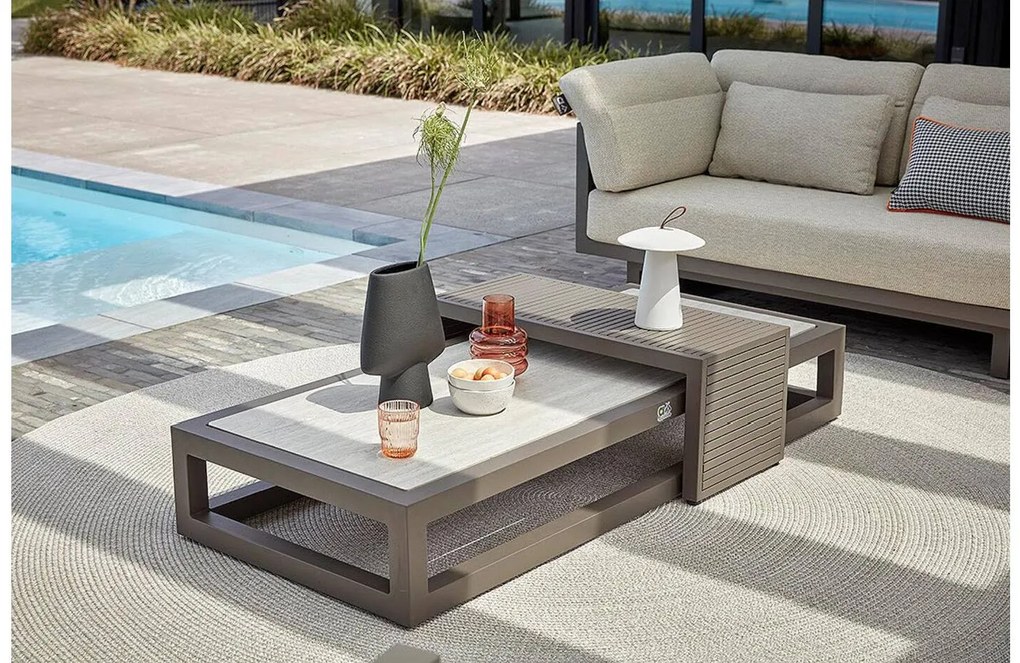 Goossens Bijzettafel Santorini, Side table 81x40 cm
