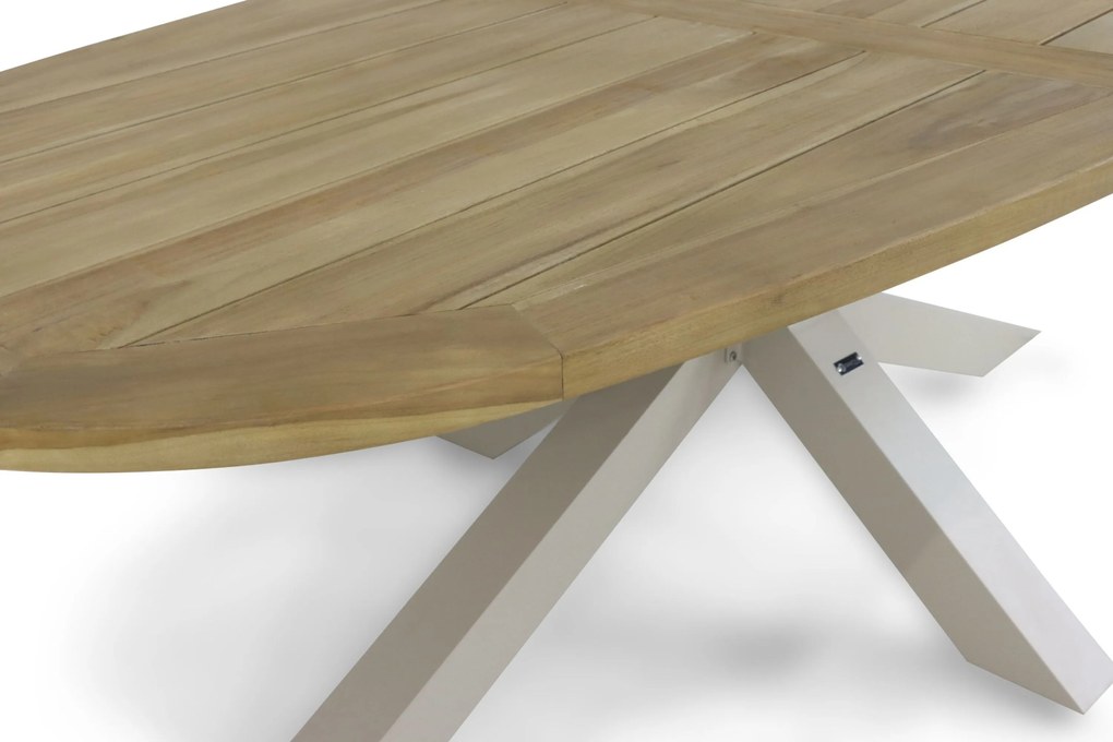 Tuinset 6 personen 240 cm Aluminium Zand/Beige Lifestyle Garden Furniture Fiora/Brookline