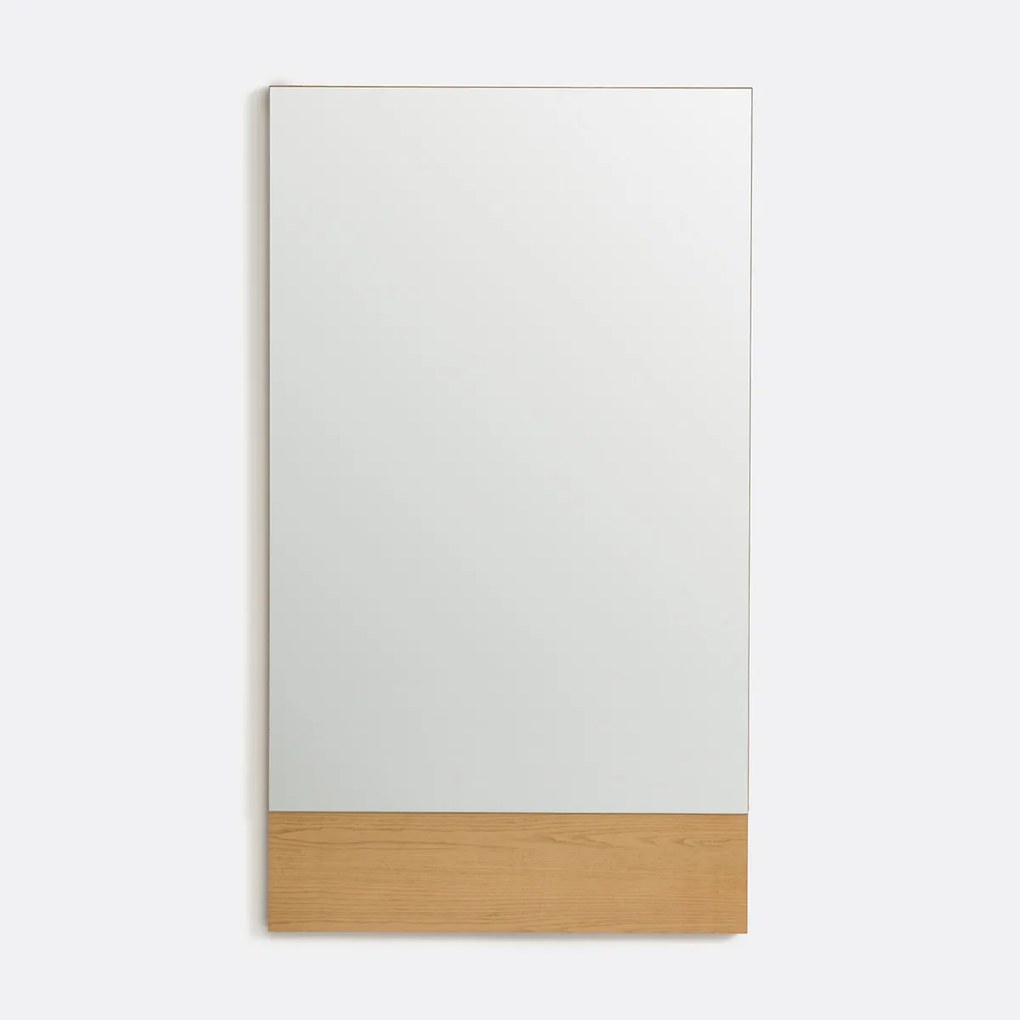 Eiken gefineerde wandspiegel H140 cm, Alvan