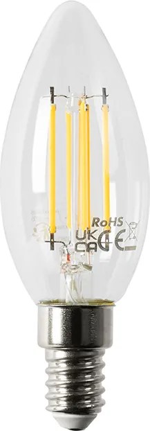 Set van 5 Smart E14 LED lampen B35 4,5W 470 lm 2700K