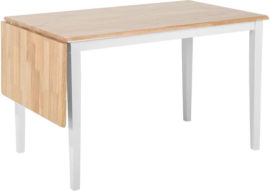 Eettafel hout wit 119x75 cm uitschuifbaar LOUISIANA