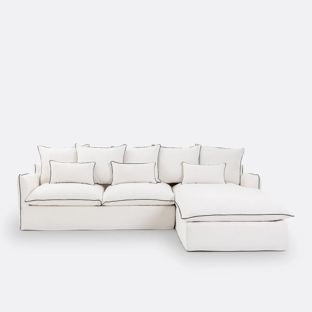 Hoes voor hoekbank, dik linnen, Odna