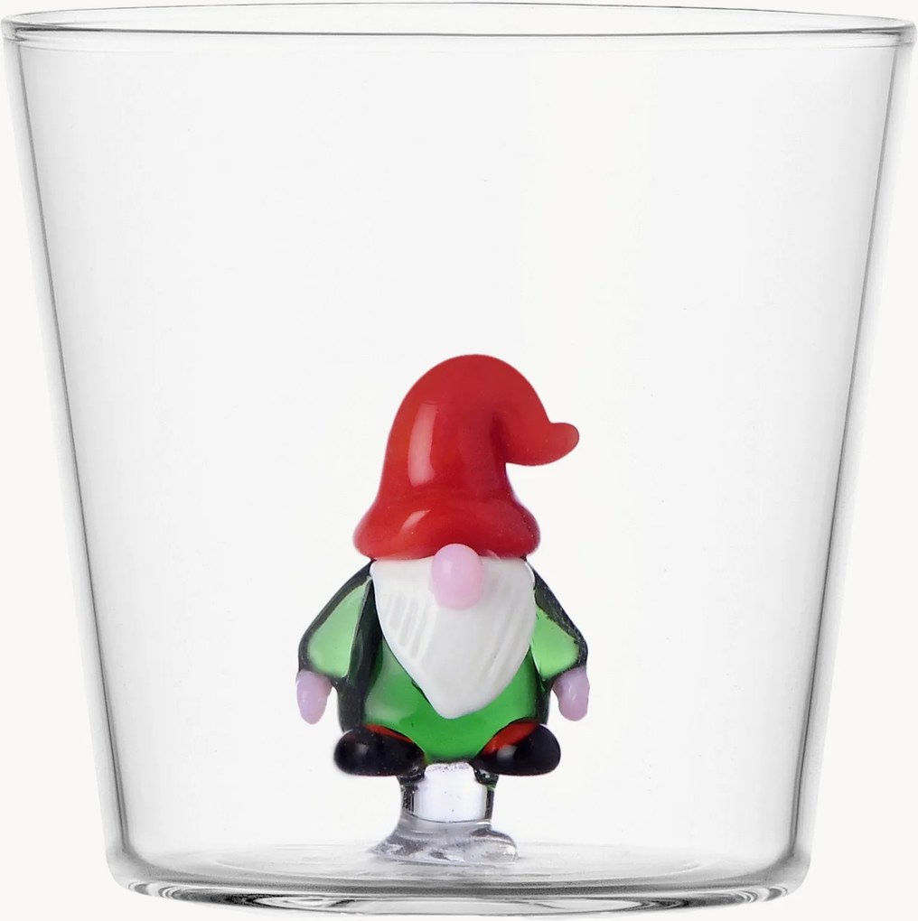 Handgemaakte tumbler Christmas Tales met elf figuur