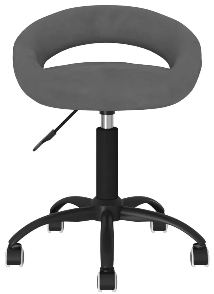 vidaXL Eetkamerstoelen draaibaar 4 st fluweel donkergrijs