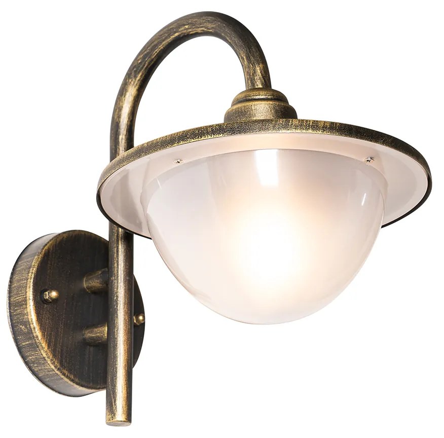 Klassieke buiten wandlantaarn antiek goud IP44 - Bruges