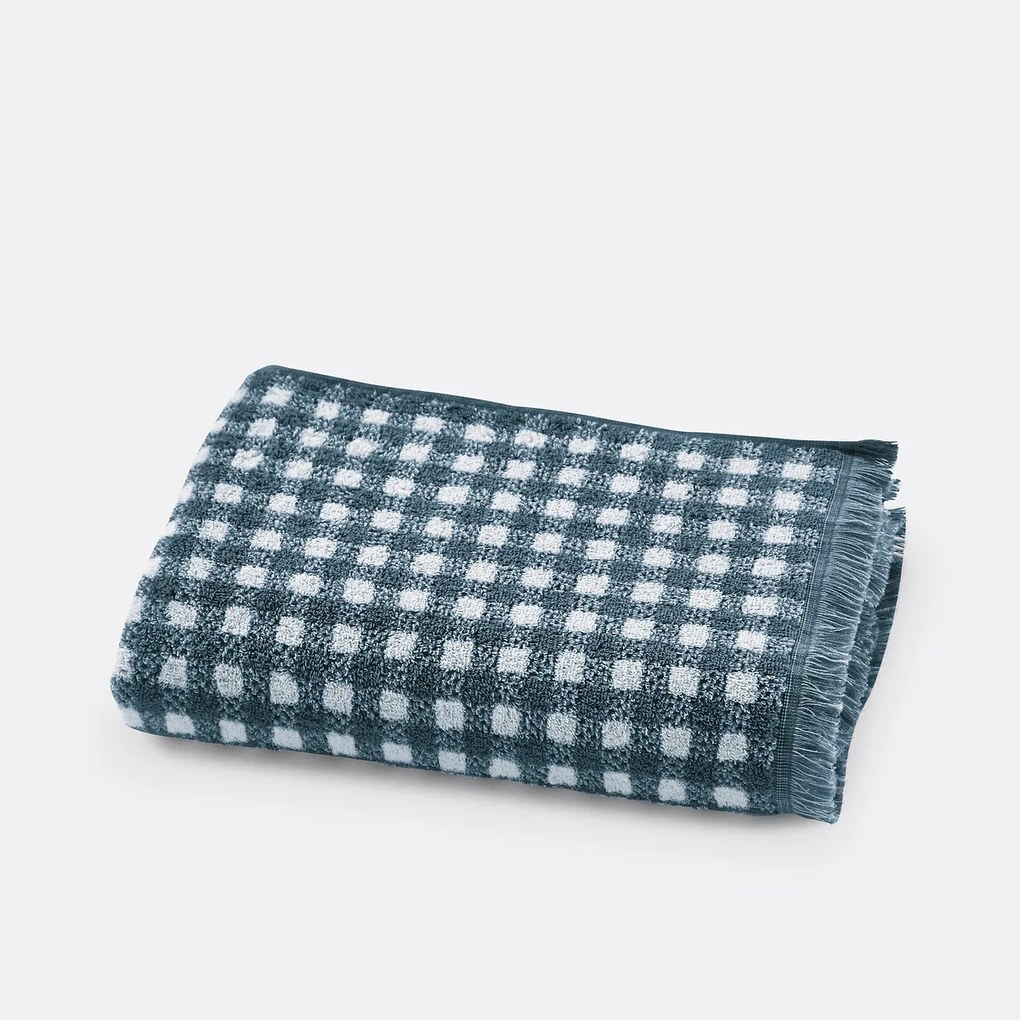 Maxi badlaken in badstof 500g, vichy motief, Dinan