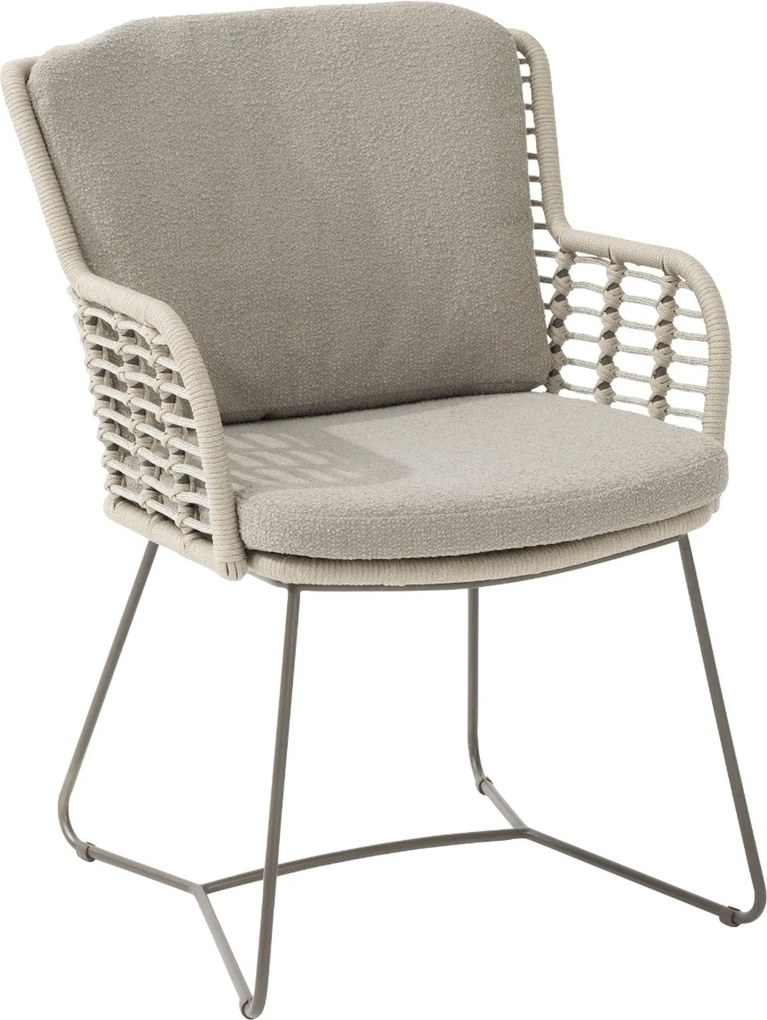 Tuinstoel Aluminium/rope Taupe-naturel-bruin 4 Seasons Outdoor Fabrice