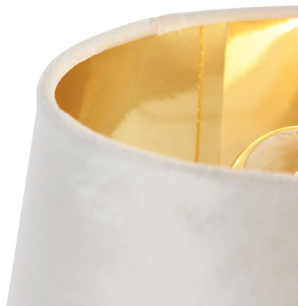 Klassieke tafellamp beige 35 cm - Betty Klassiek / Antiek E27 rond Binnenverlichting Lamp