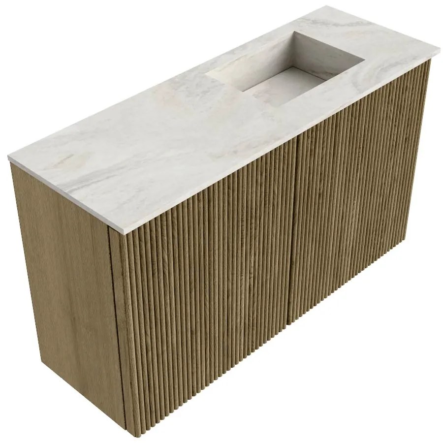 Mondiaz Joya DLux 70cm toiletmeubel dusk met wastafel faye rechts zonder kraangat ostra