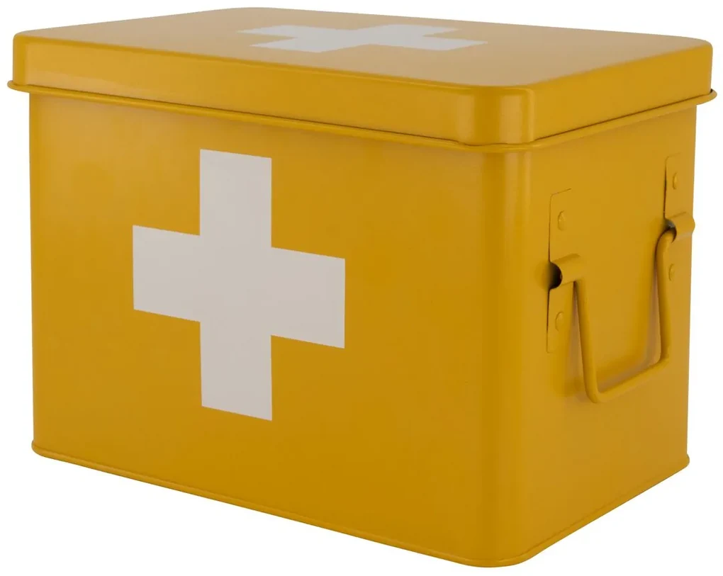 HEMA Medicijnbox 22x16x16 Okergeel (okergeel)