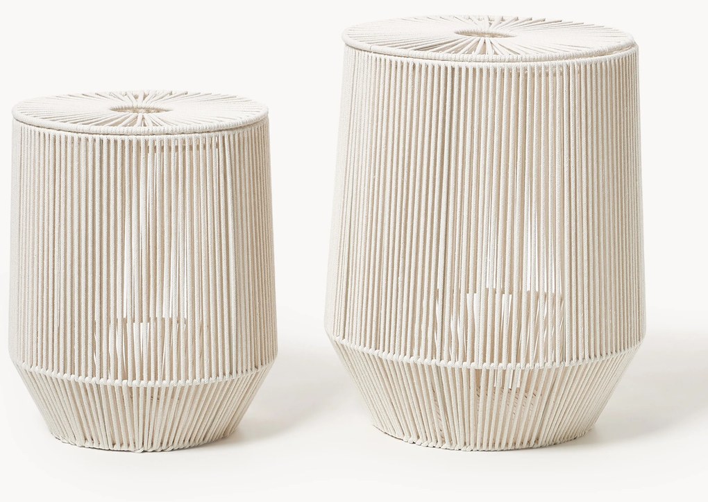 Handgeweven wasmanden Gabe van touw, 2-delig