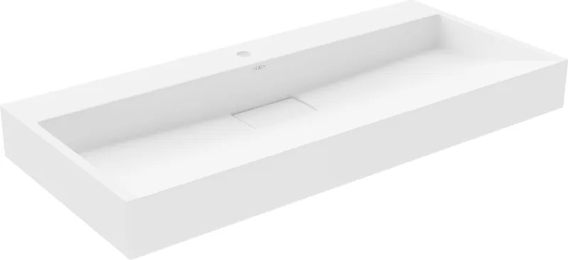 Mexen Ava opzetwastafel van conglomeratie 1/O 100 x 46 cm, wit - 23011001