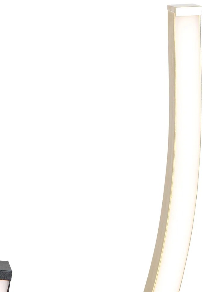 Design vloerlamp zwart met goud incl. LED dimbaar - Blaze Design Binnenverlichting Lamp