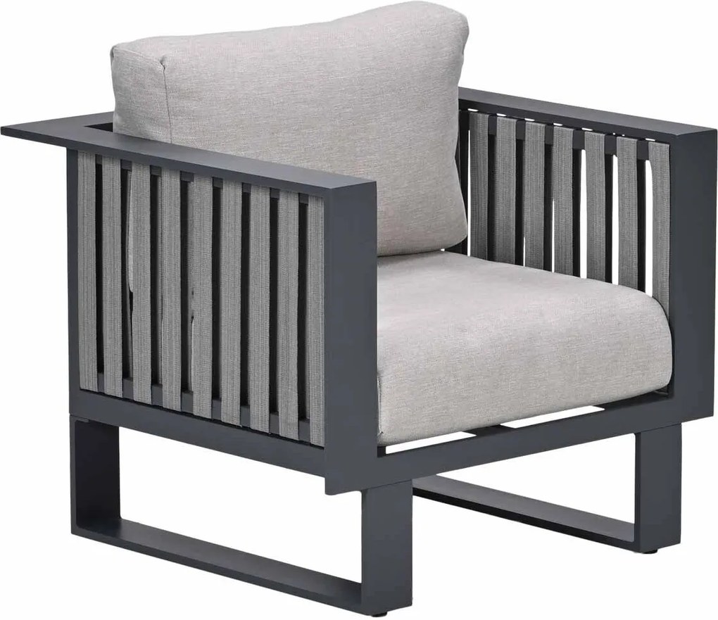 Garden Impressions Gabon - Brugge lounge dining set 6-delig - donker grijs