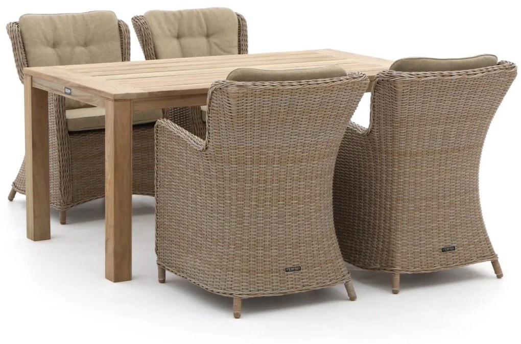 Diningset Intenso  | 4 personen | Tuinset wicker (vlechtwerk) | 5-delig | Kees Smit Tuinmeubelen